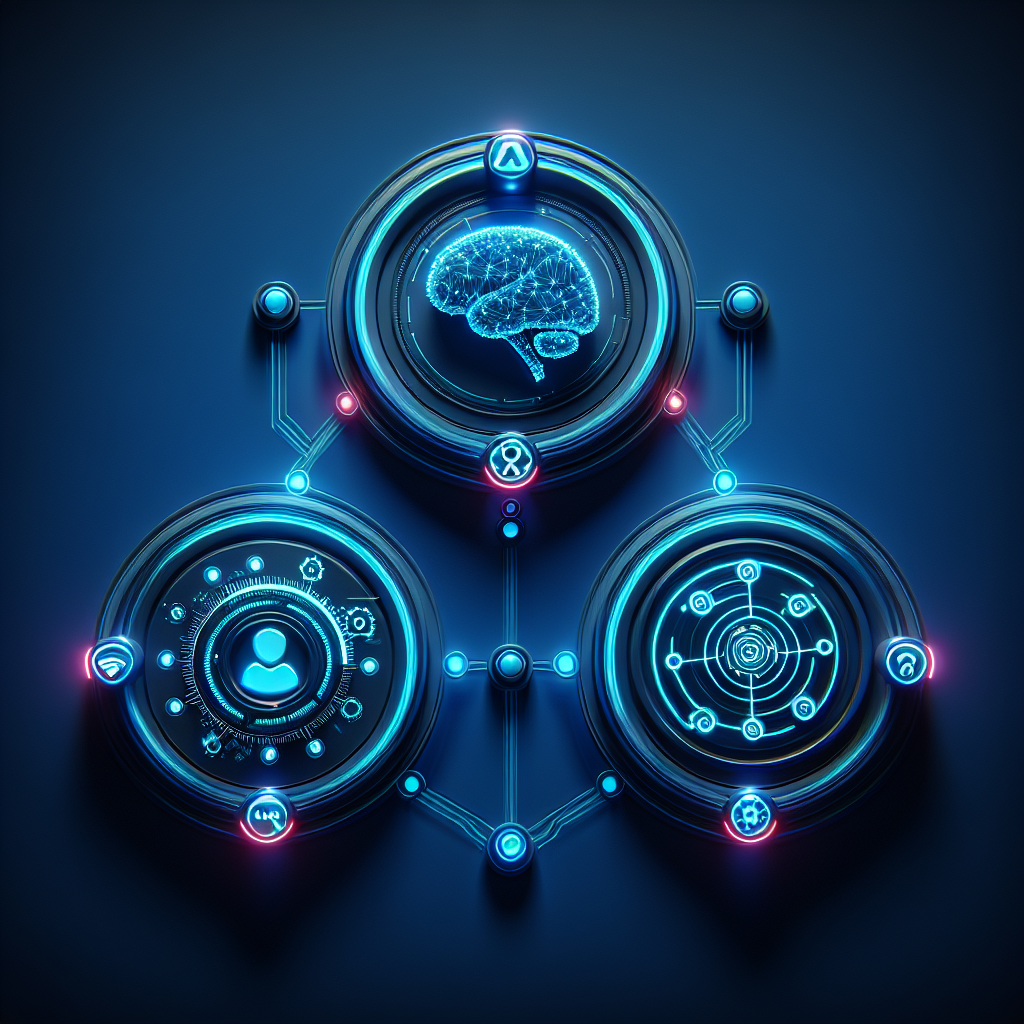 Core AI Technologies in Recruiting A diagram showing three core AI recruiting technologies: Automated Matching, AI Sourcing, and Workflow Automation, represented as interconnected nodes.